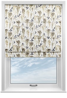 Wisteria Silk, Grey - Motorised Roman Blind